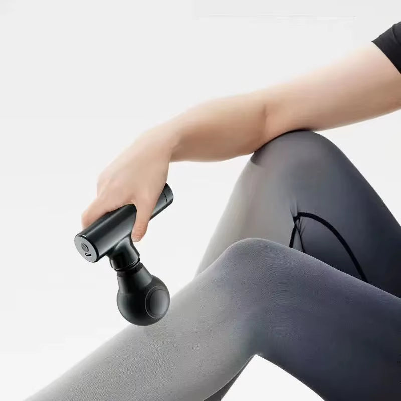 Mini Massage Massage LCD Screen 6 Heads Gun Muscle Massager Portable Electric Fascia Gun for Neck Foot Body Fascia Gun
